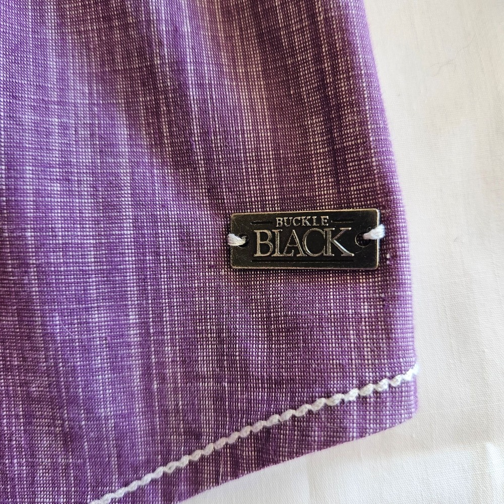 Buckle Black Athletic Fit Long Sleeve Western Pearl Snap Shirt XL - Picture 6 of 6